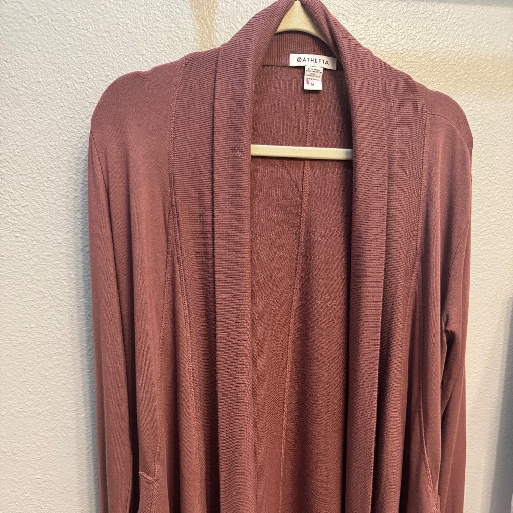 Athleta knit blazer w/pockets and thumbholes sz med